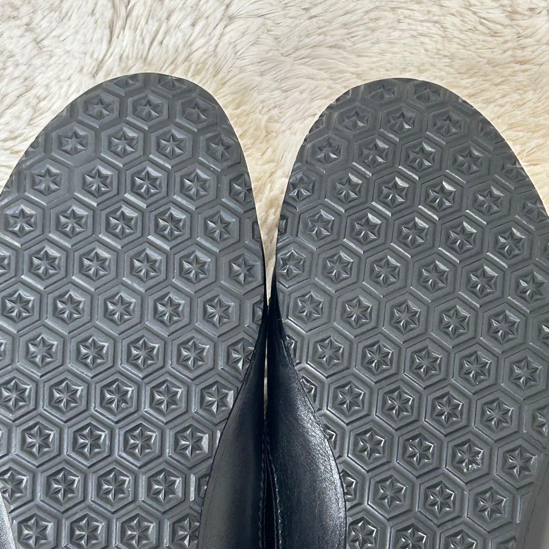 美品 ルイヴィトン ジャーマントレーナー レザー スニーカー 黒 モノグラム 7