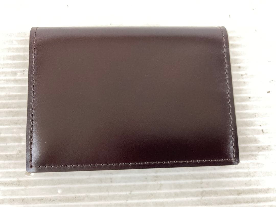 T300 GANZO CORDOVAN 通しマチ名刺入れ コードバン ブラウン