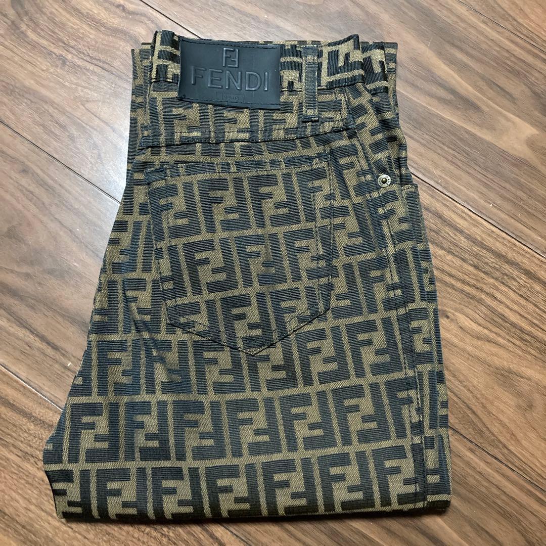 FENDI フェンディ ジーンズ パンツ スキニー ズッカ柄 総柄 モノグラム