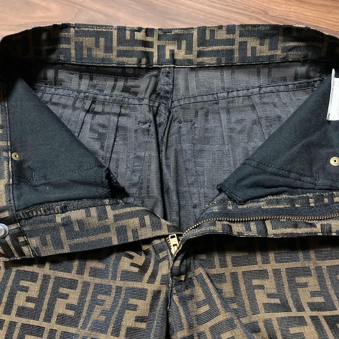 FENDI フェンディ ジーンズ パンツ スキニー ズッカ柄 総柄 モノグラム