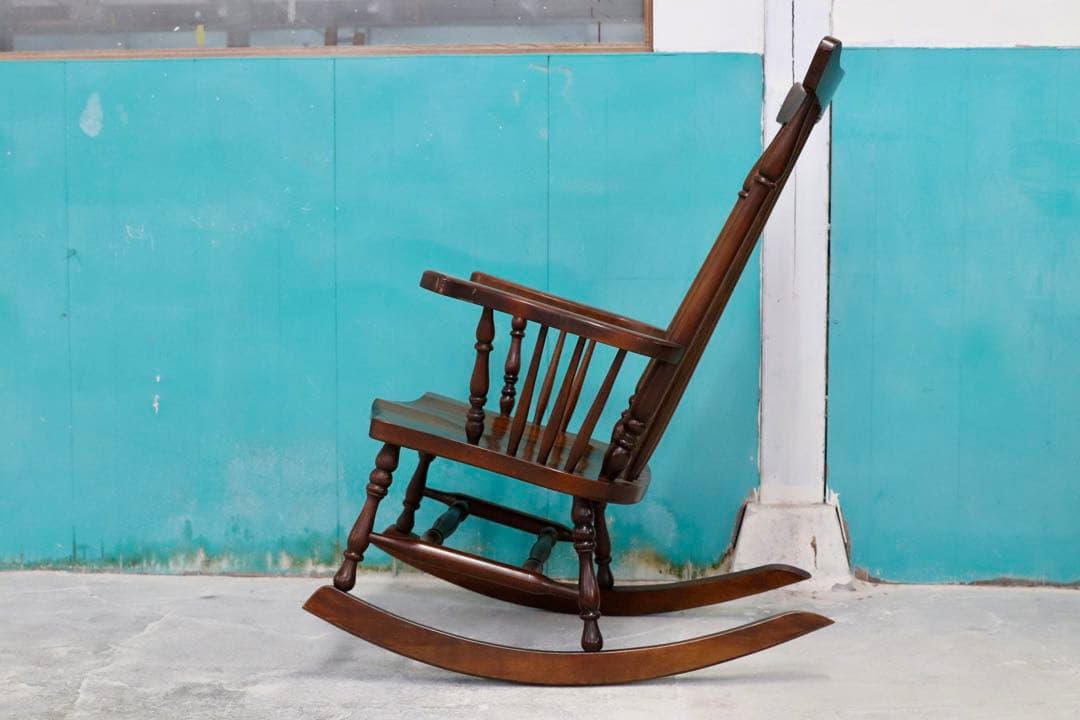 GMHK399○九州民芸家具 ロッキングチェア 揺り椅子 ミズメザクラ レトロ