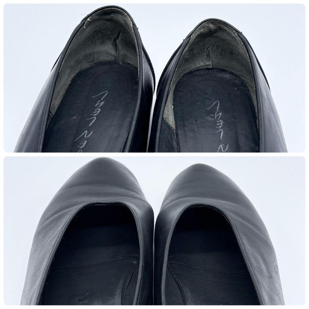 ヨーガンレール パンプス レザー ブラック 24cm オフィス