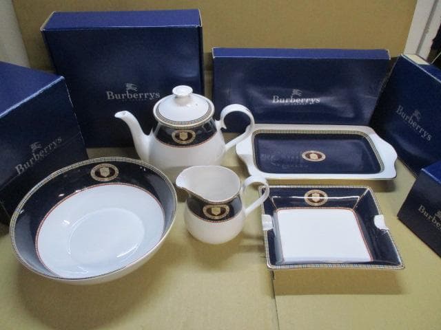 BURBERRY バーバリー ティーポット クリーマー ボウル トレイ セット