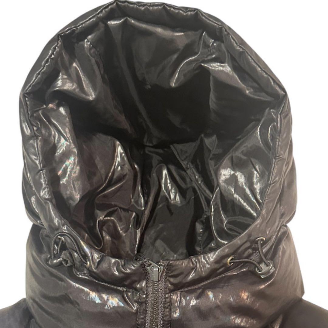 55DSL by DIESEL ダウンジャケットXLブラック 光沢 フード付