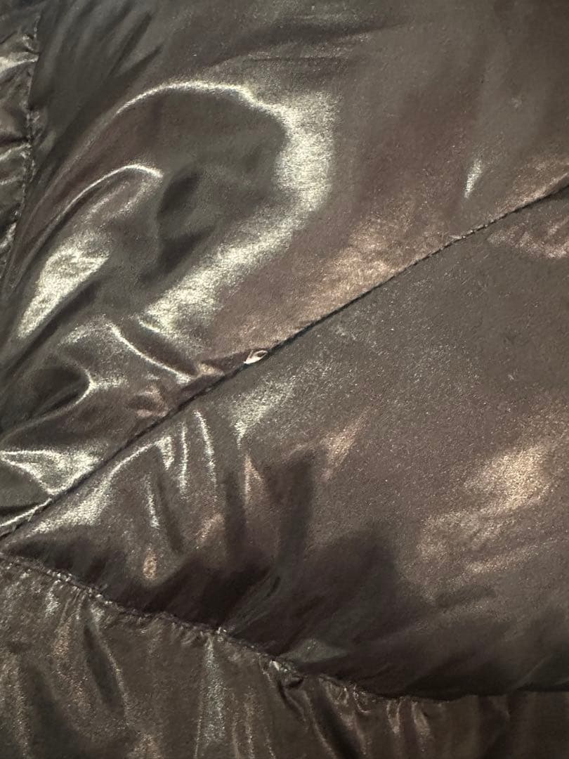 55DSL by DIESEL ダウンジャケットXLブラック 光沢 フード付