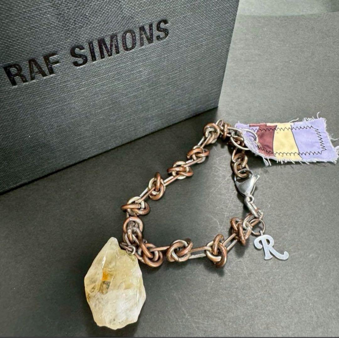 アクセサリー RAF SIMONS stone Charm bracelet silver