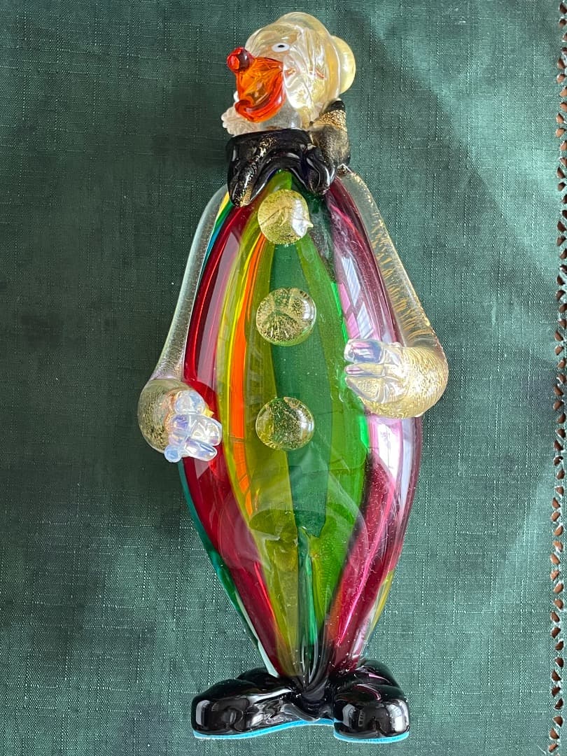 ベネチアングラス　(ムラーノガラス) ピエロ　人形