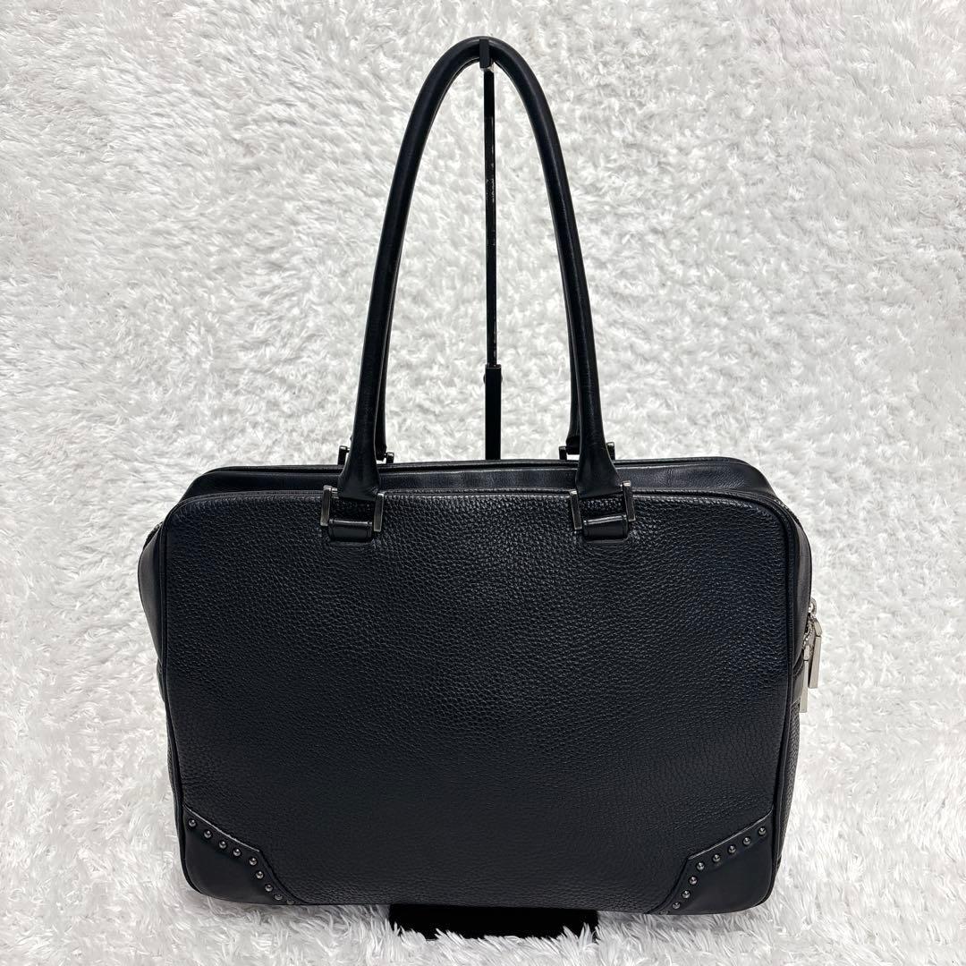 【Bajolugo】バジョルゴ レザートートバッグ スターモチーフ 黒 大容量