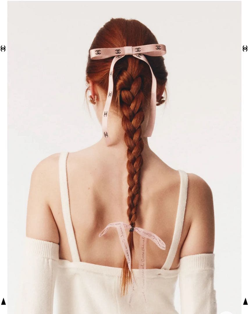 値下げ！新品未使用　シャネル　ボウ　バレッタ　リボン　ピンク　25B 最新作