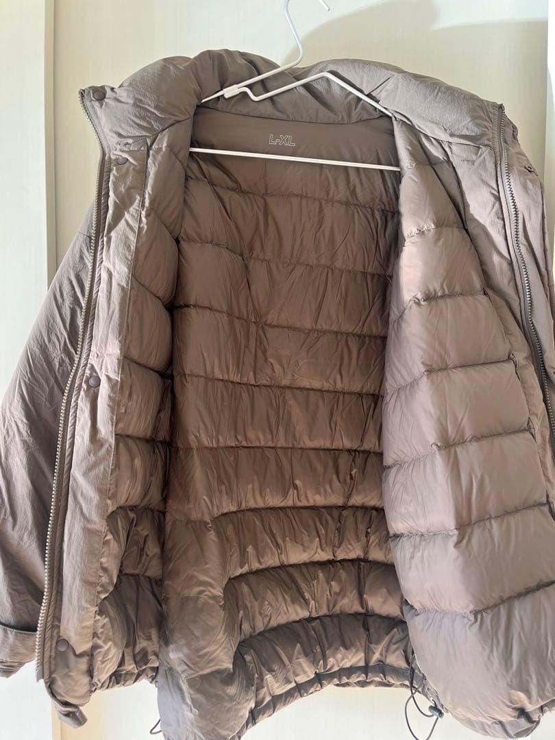 【MUJI Labo】撥水ダウンジャケット/L-XL/ブラウン