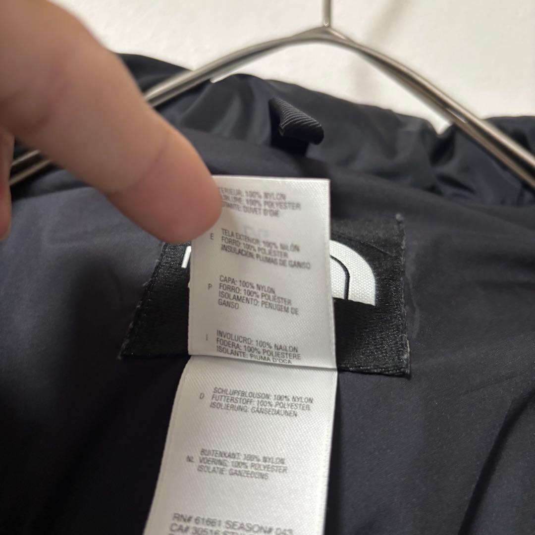 人気✨90's ザノースフェイス　ダウンジャケット　ヌプシ　L ブラック　刺繍