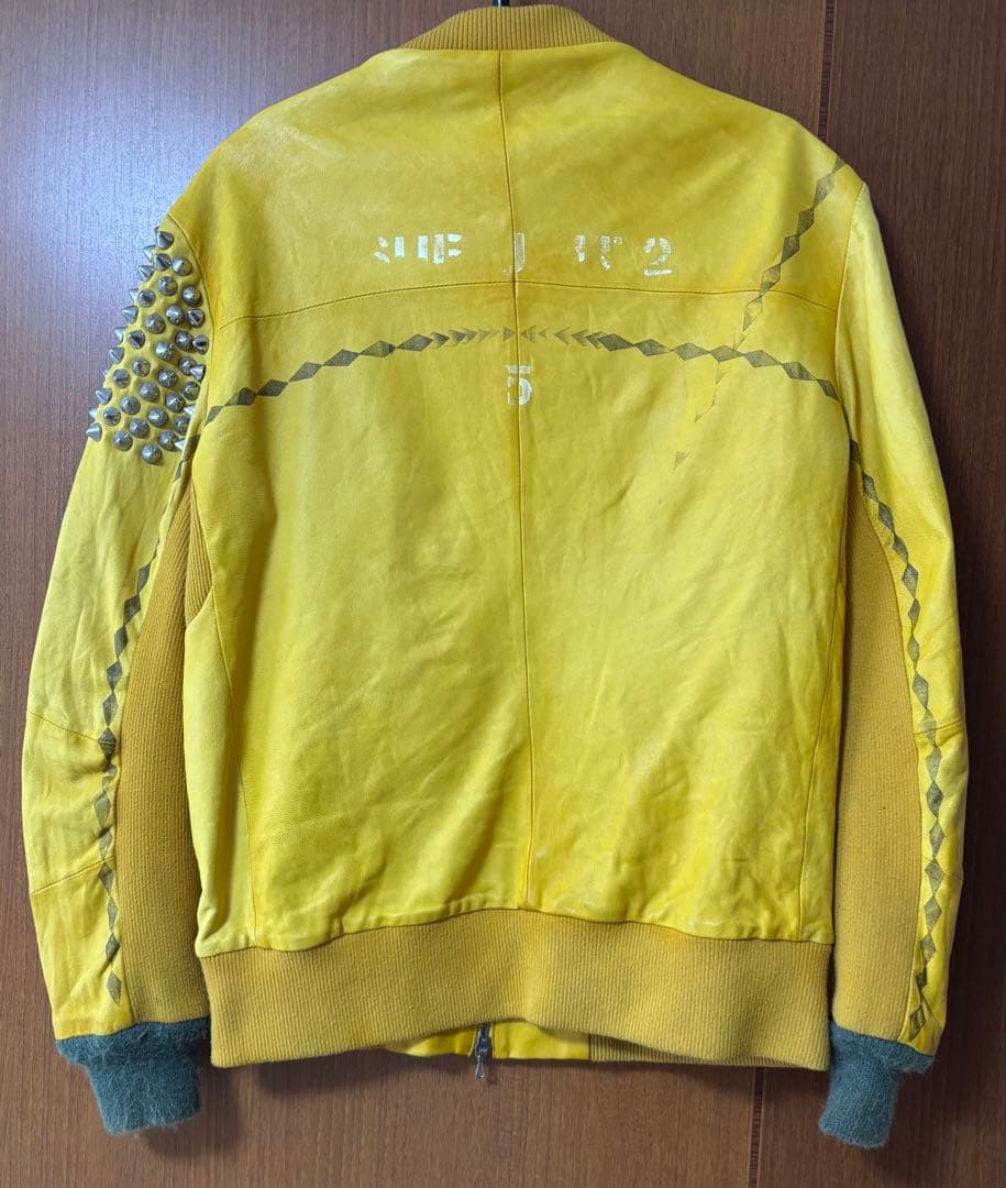 センブル SEMBL 革ジャン スタッズ付き シングルライダース ジャケット