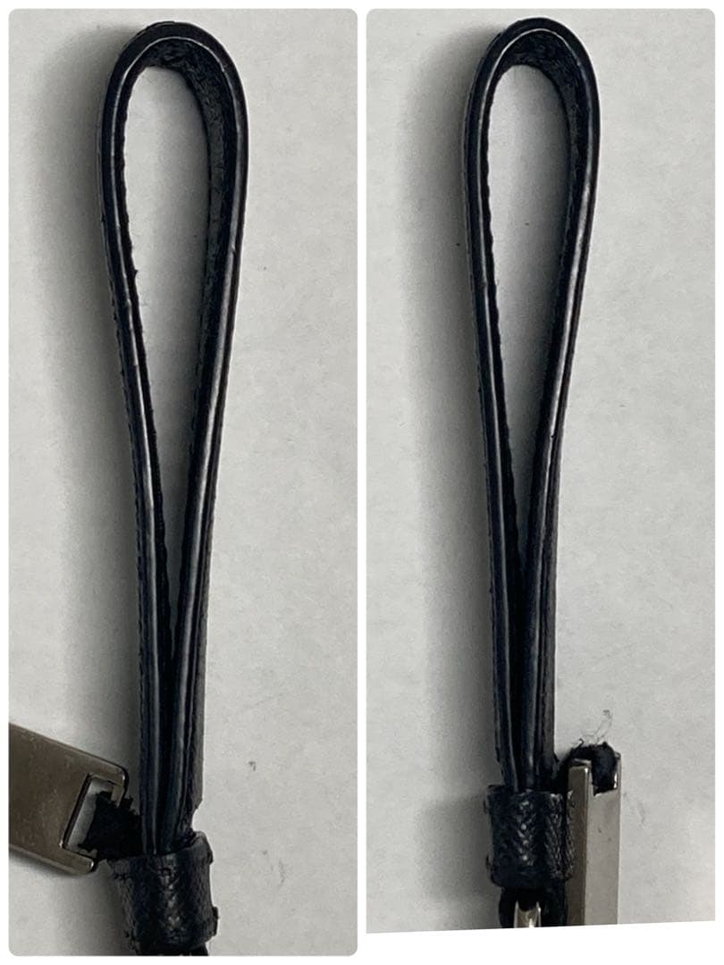 PRADA プラダ　サフィアーノ　シルバー金具　キーホルダー　キーリング