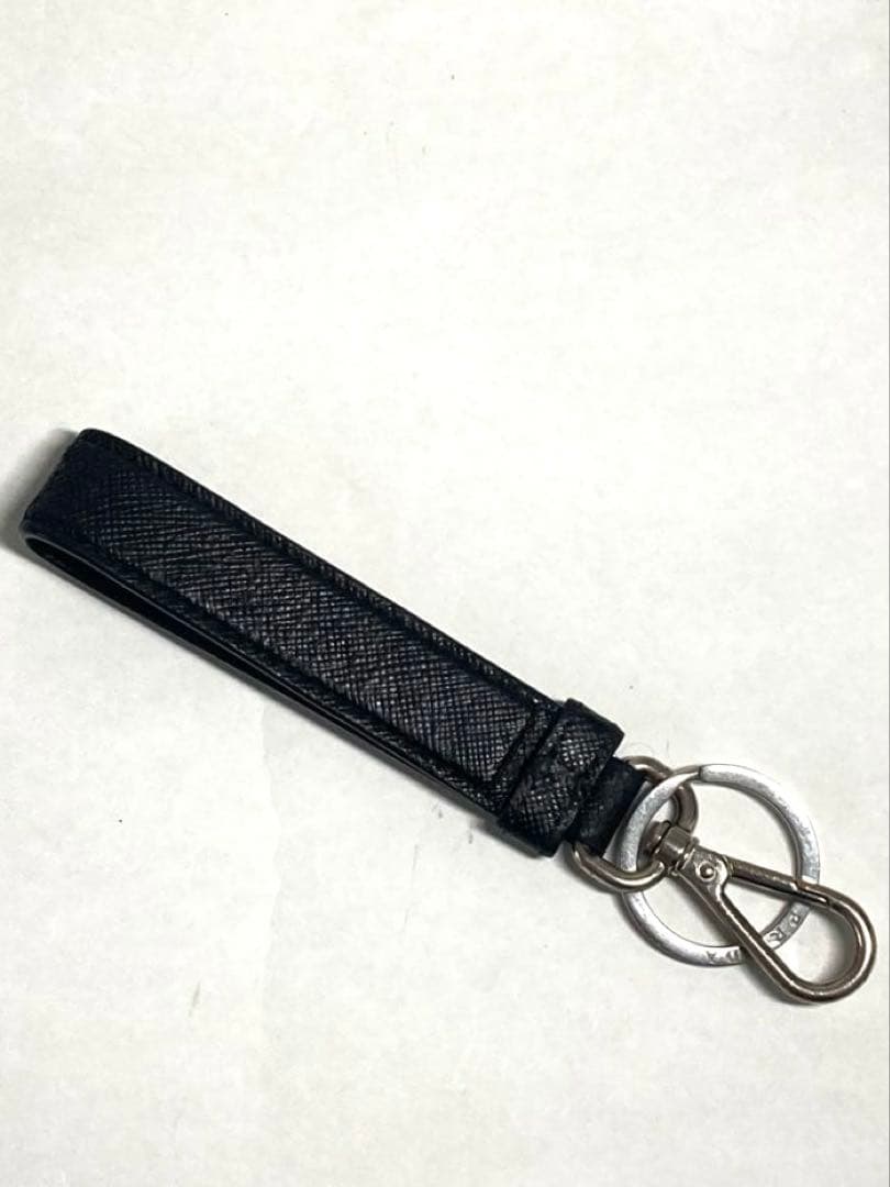 PRADA プラダ　サフィアーノ　シルバー金具　キーホルダー　キーリング
