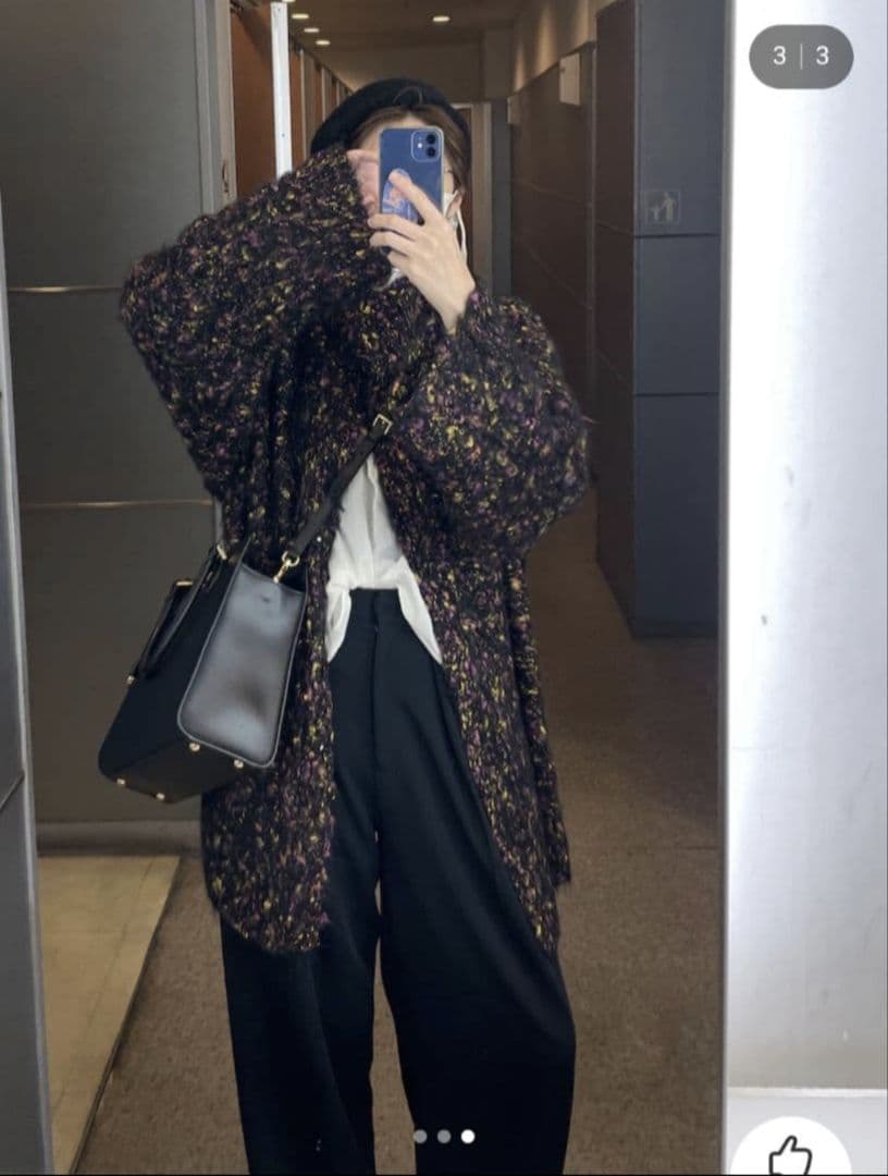 Ameri　FUNNY YARN KNIT JACKET