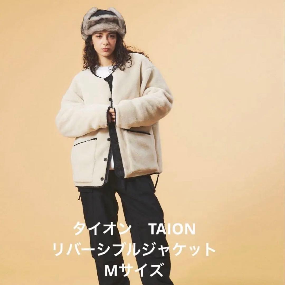 ミリタリーリバーシブルクルーネックダウンジャケットTAION-R104BML-1