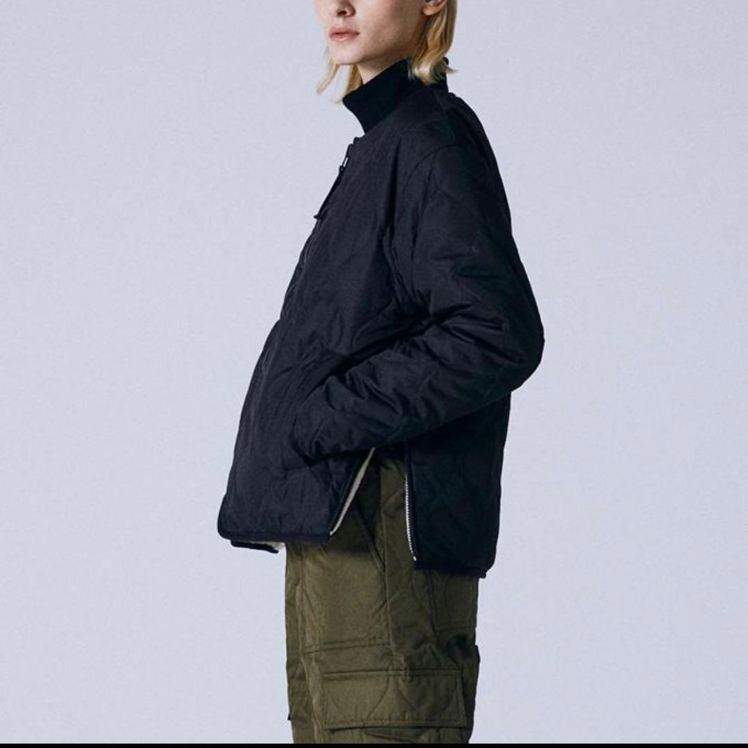 ミリタリーリバーシブルクルーネックダウンジャケットTAION-R104BML-1