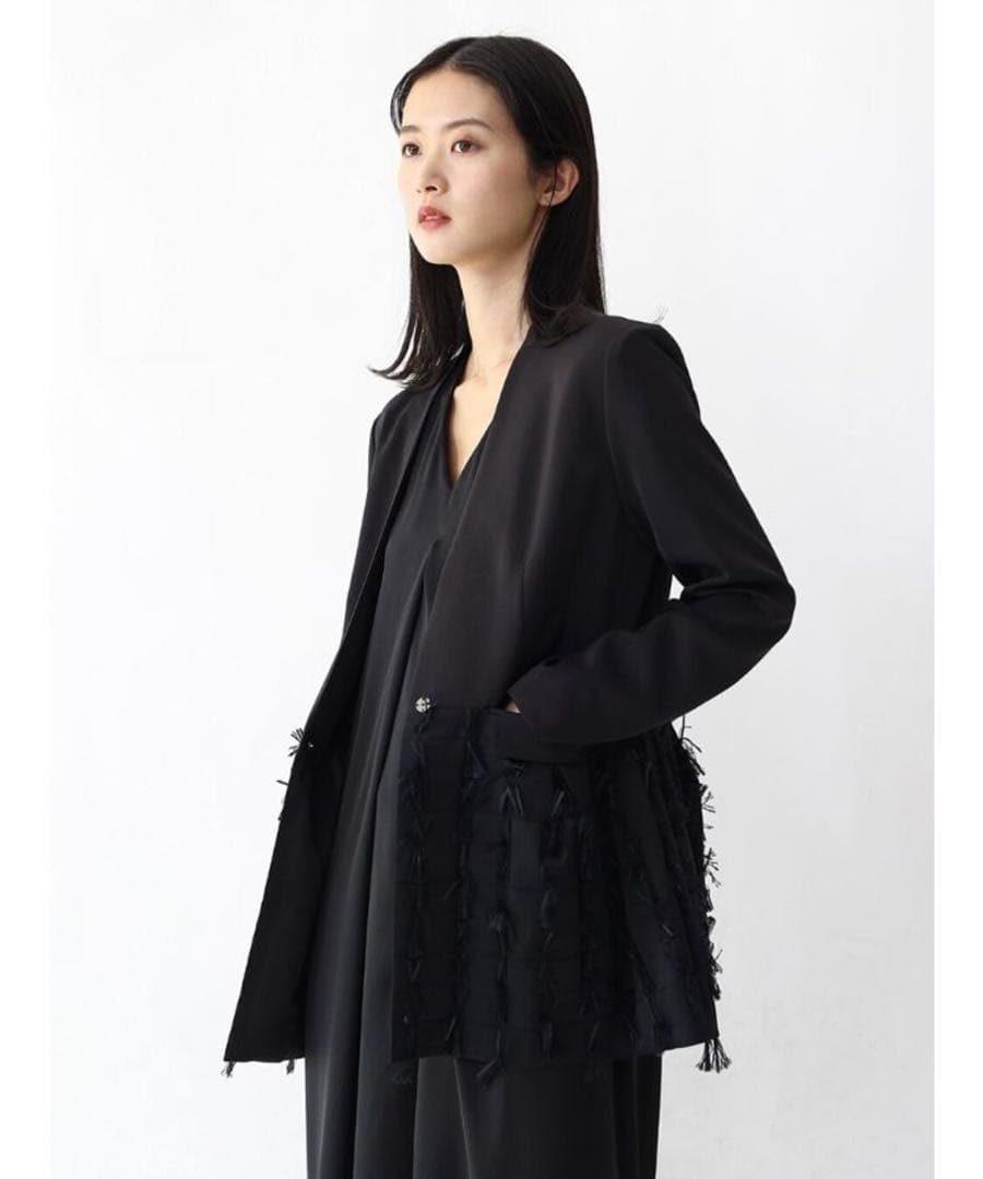 ヤマダヤ新品未使用MEDOC resil リボンカットジャガードジャケット