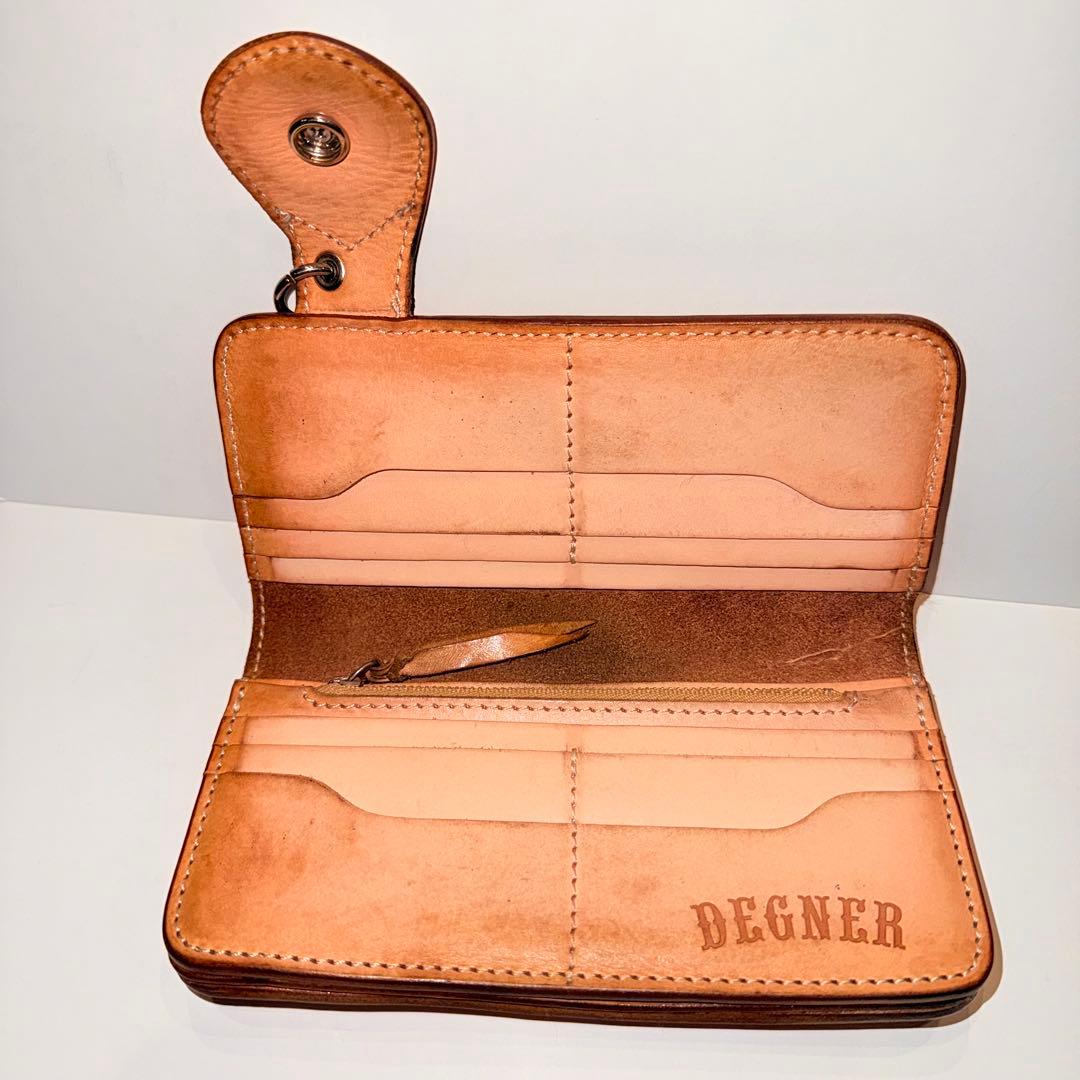 【希少】 デグナー カービング レザー ウォレット チェーン付き コンチョ