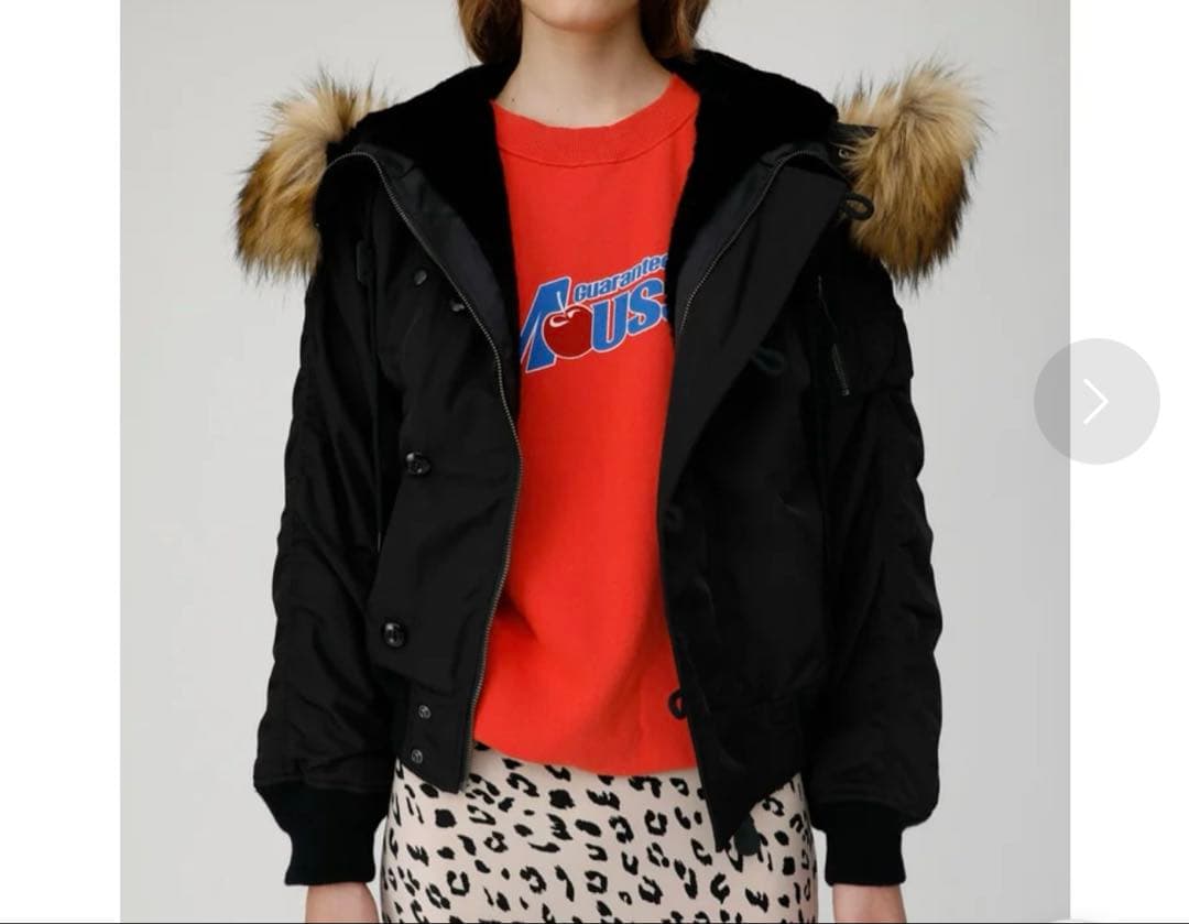 MOUSSY ファー付きミリタリージャケット