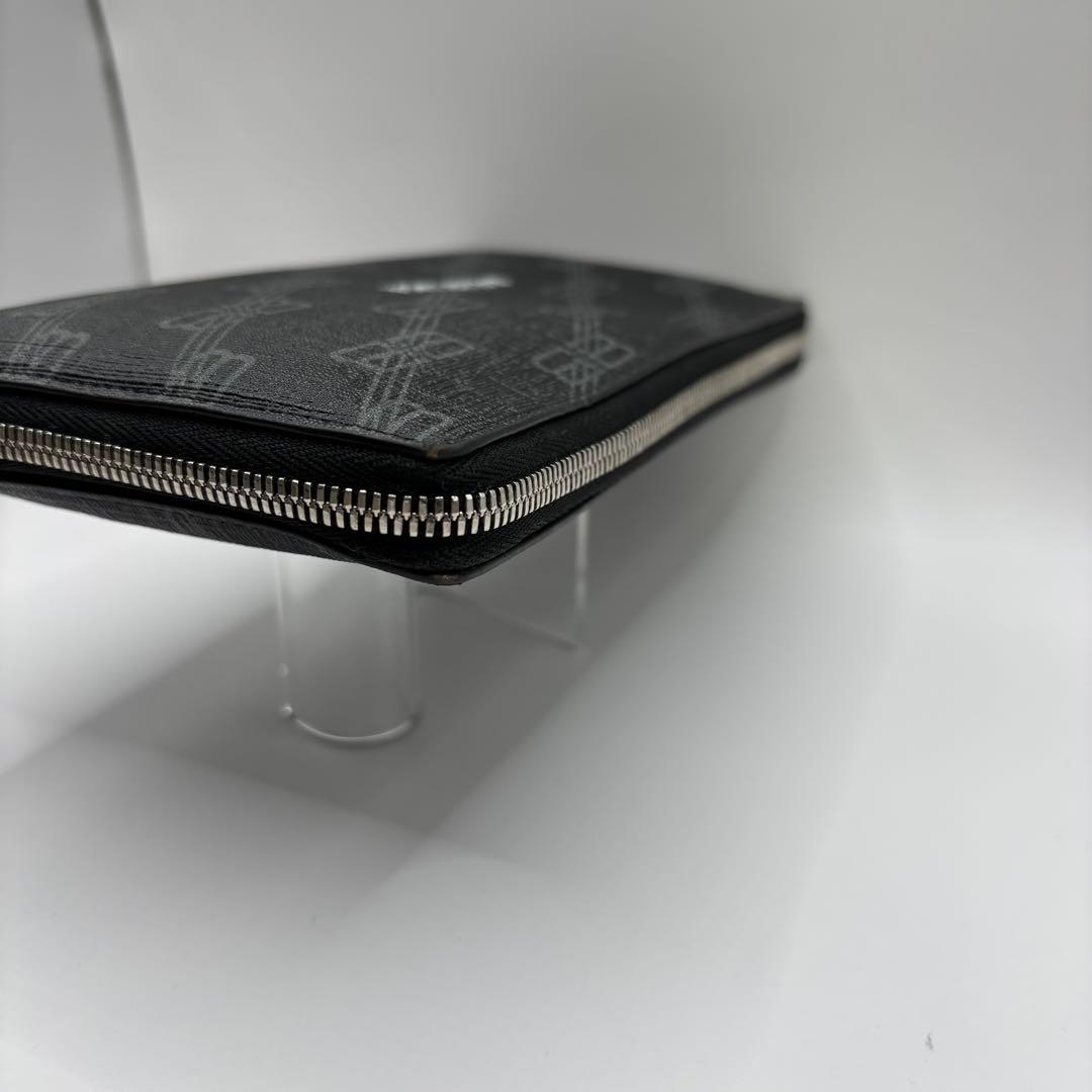 BALENCIAGA 長財布　ラウンドジップ　ブラック　BB モノグラム　財布
