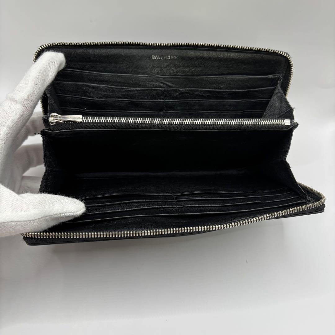 BALENCIAGA 長財布　ラウンドジップ　ブラック　BB モノグラム　財布