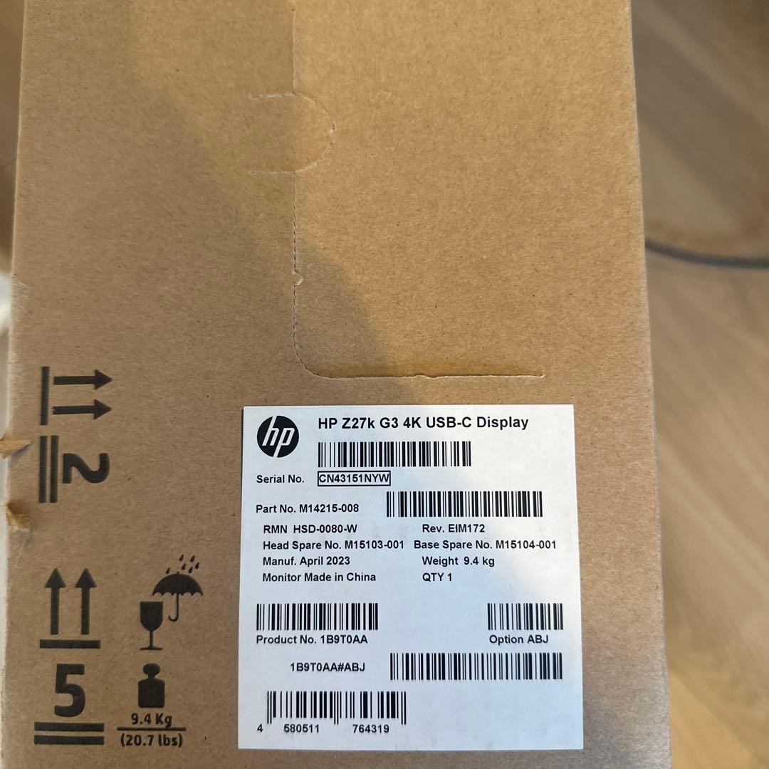 HP Z27k G3 モニター 本体