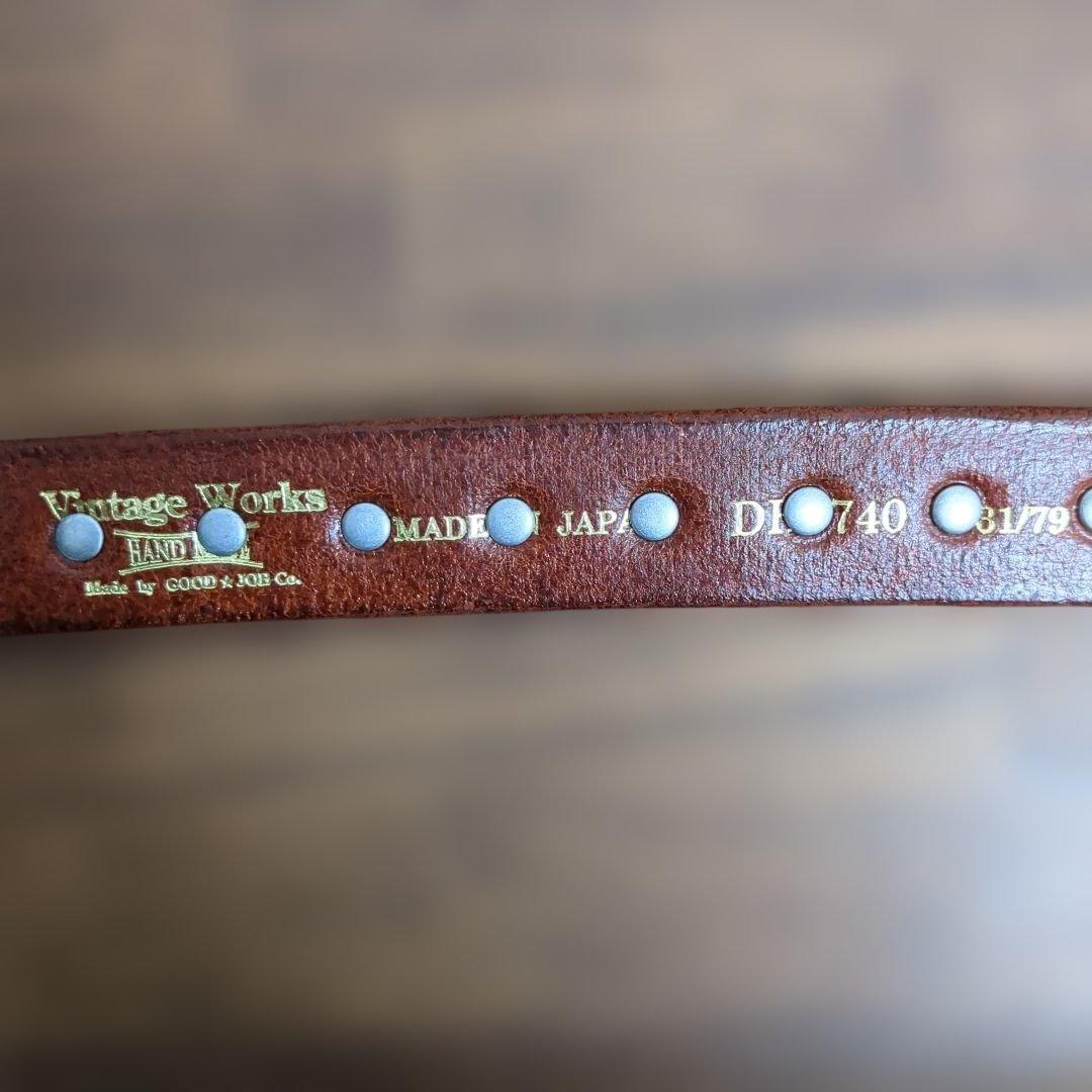 新品ヴィンテージワークス DH5740 CH-2 茶芯 31 レザー ベルト