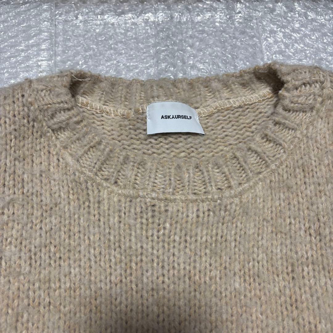 【casper】アスクユアセルフ BRUSHED CROSS KNIT