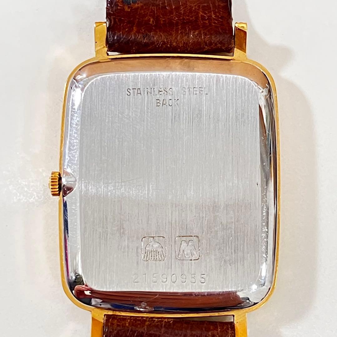 LONGINES ロンジン スクエア クォーツ 腕時計 ゴールドカラー 不動