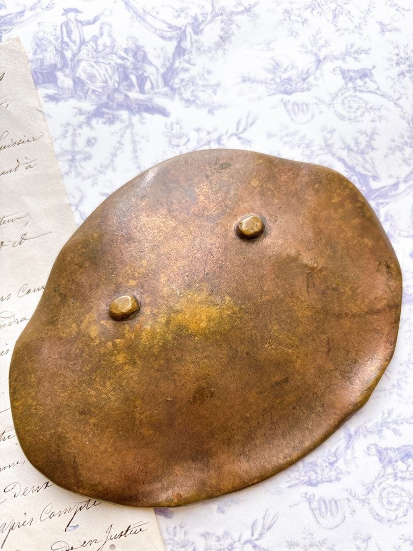 フランスアンティーク　真鍮製（丹銅）トレイ・すずらん