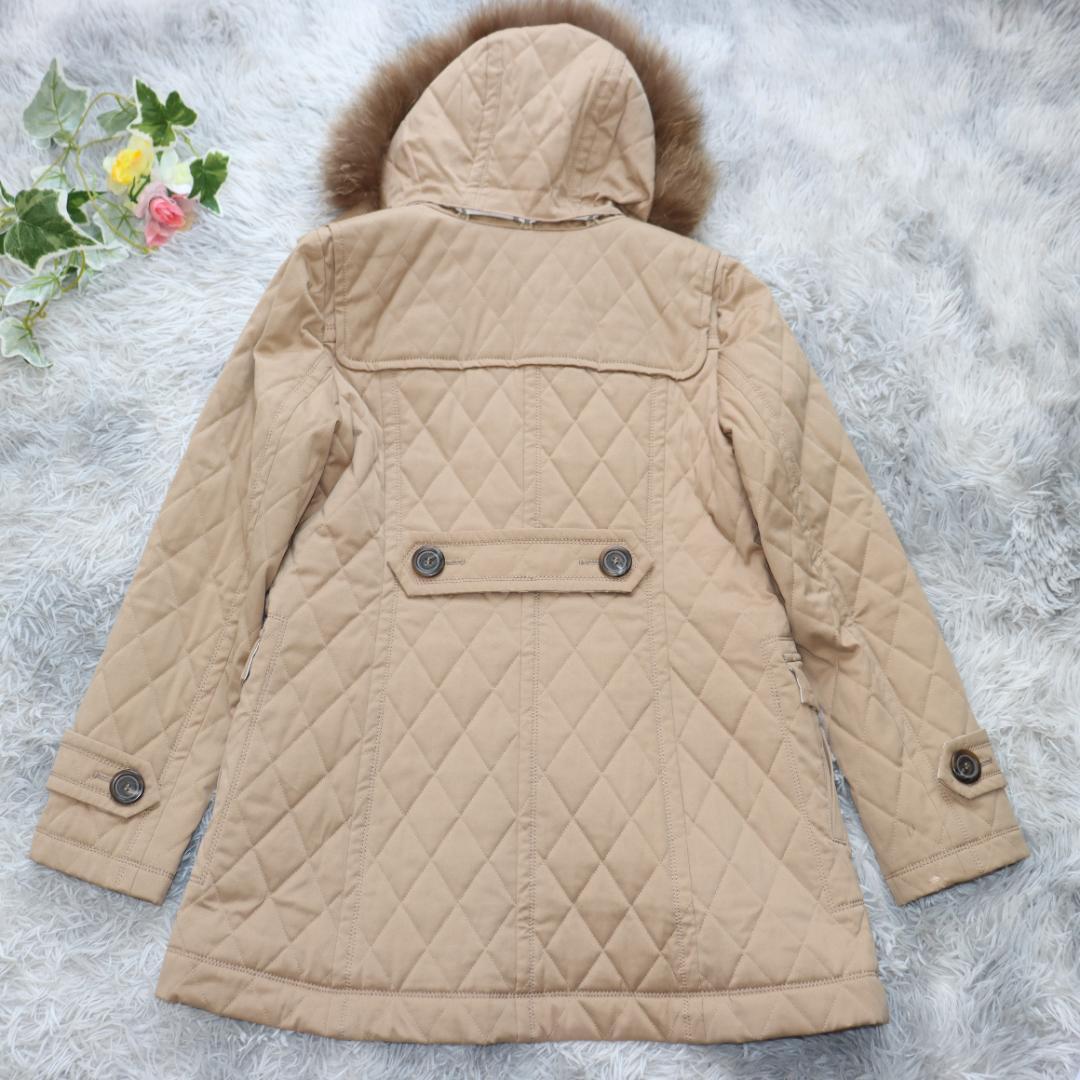 ✨バーバリーブルーレーベル✨キルティング　ダッフル　フード　ファー　2WAY