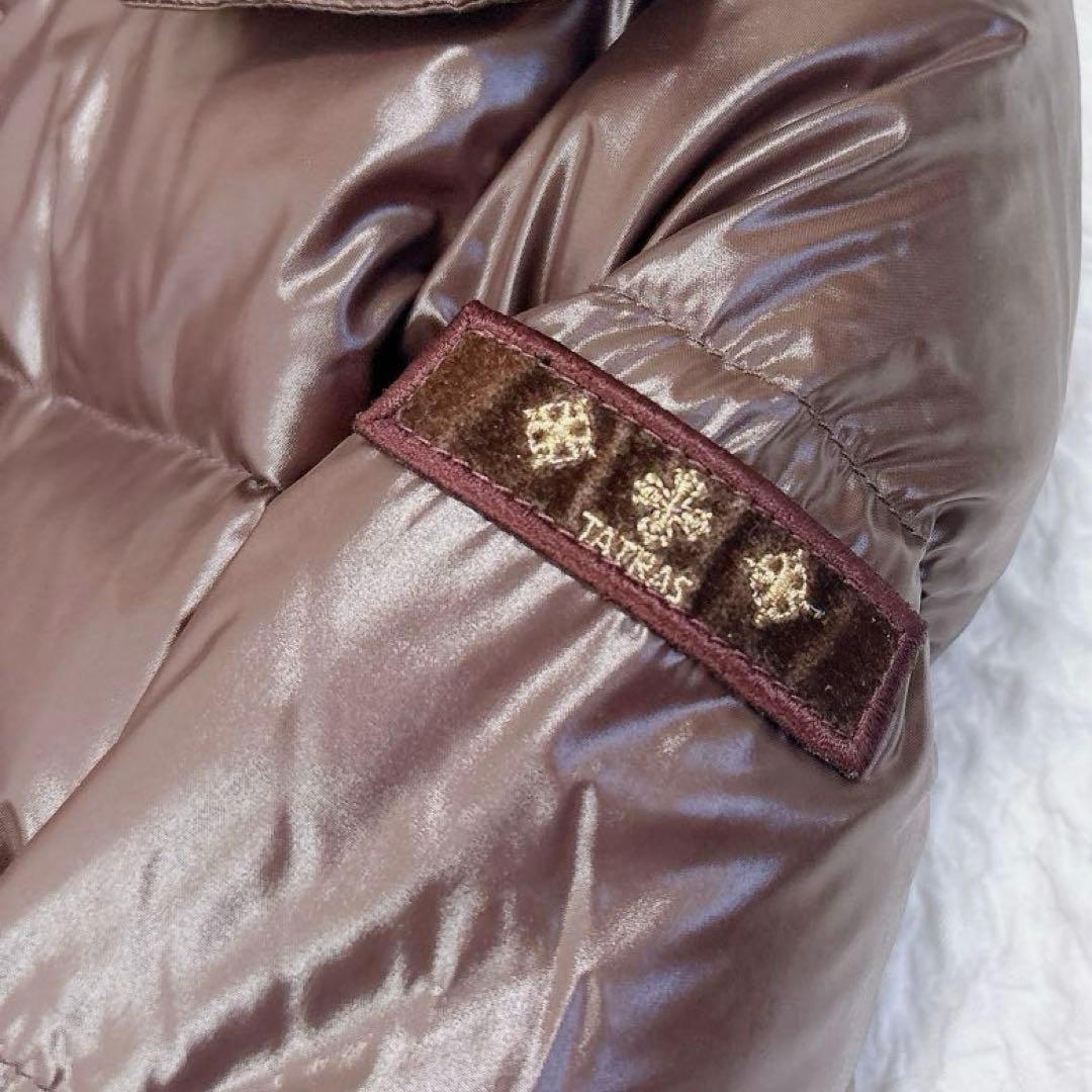 極美品✨TATRASタトラス　クルサ　ダウンジャケット　ブラウン　光沢　フード