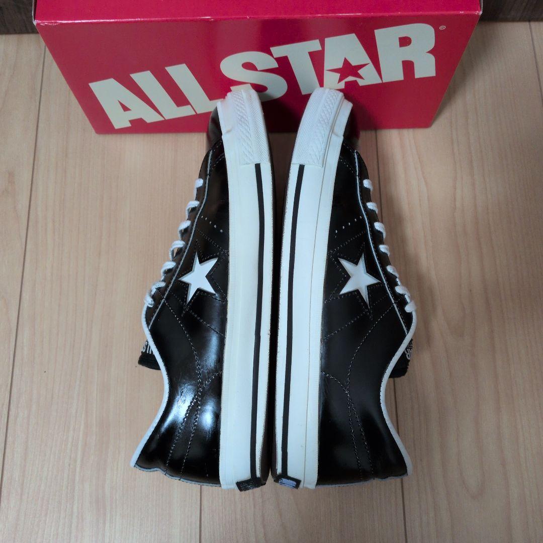 【US9.5】ワンスター　　黒×白　レザー　one star ALL STAR