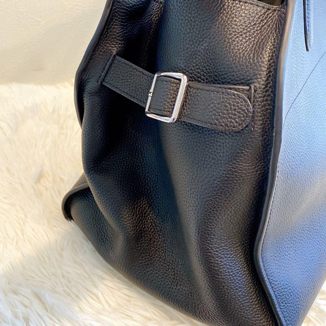 JISTORY ジストリー　サイドベルトボストンバッグ　レザー　本革　牛革　黒