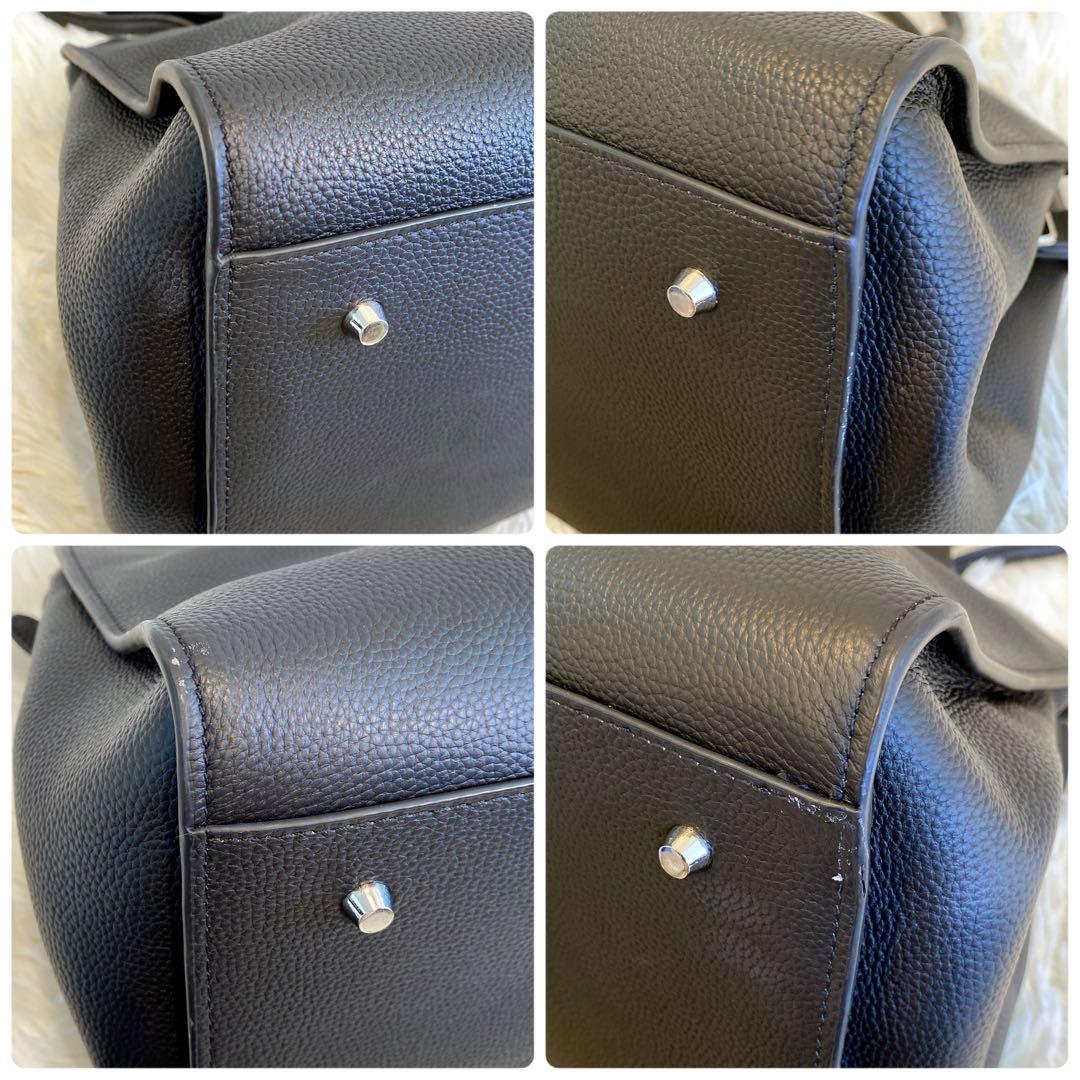 JISTORY ジストリー　サイドベルトボストンバッグ　レザー　本革　牛革　黒