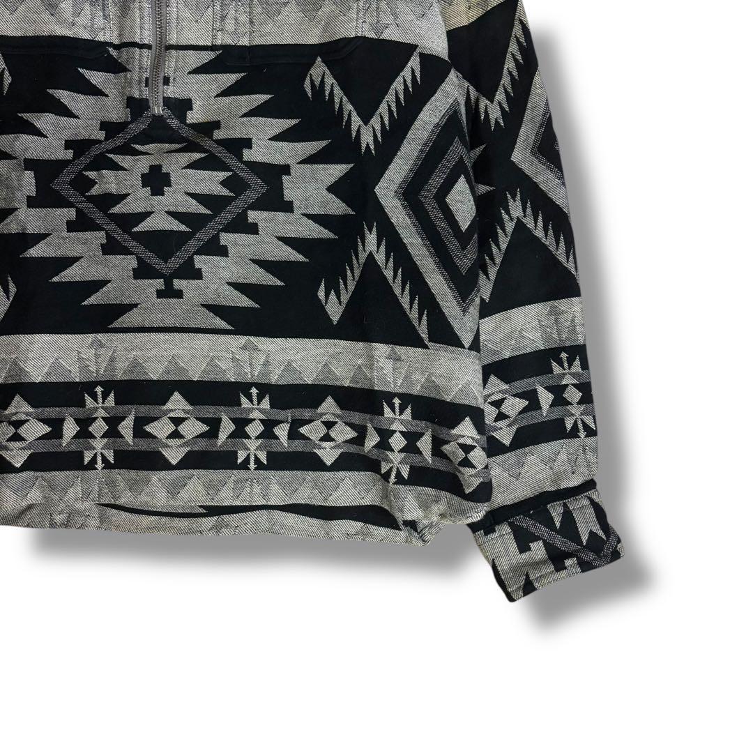 RRL ダブルアールエル ネイティブ柄 ハーフジップ 襟 スウェット アメカジ