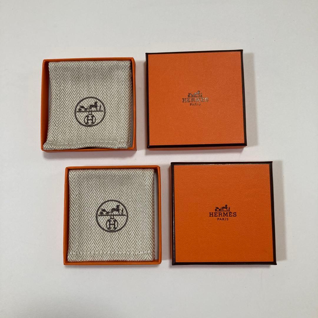 美品　エルメス　アクセサリー入れ　保存袋　空箱　2個セット　ミニサイズ