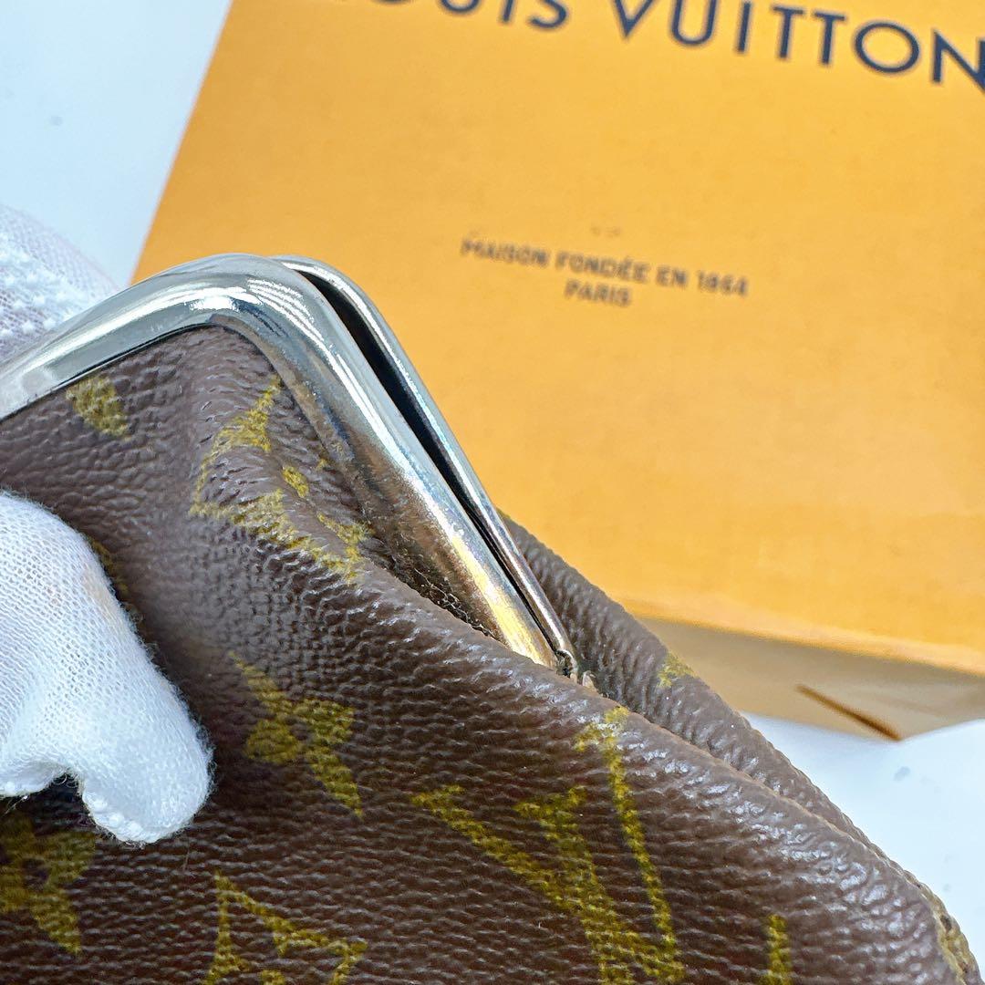 ルイヴィトン　モノグラム　USAバケット付属　がま口ポーチ　チェーン付