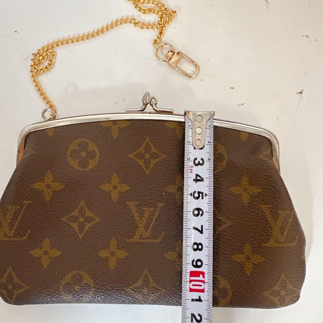 ルイヴィトン　モノグラム　USAバケット付属　がま口ポーチ　チェーン付