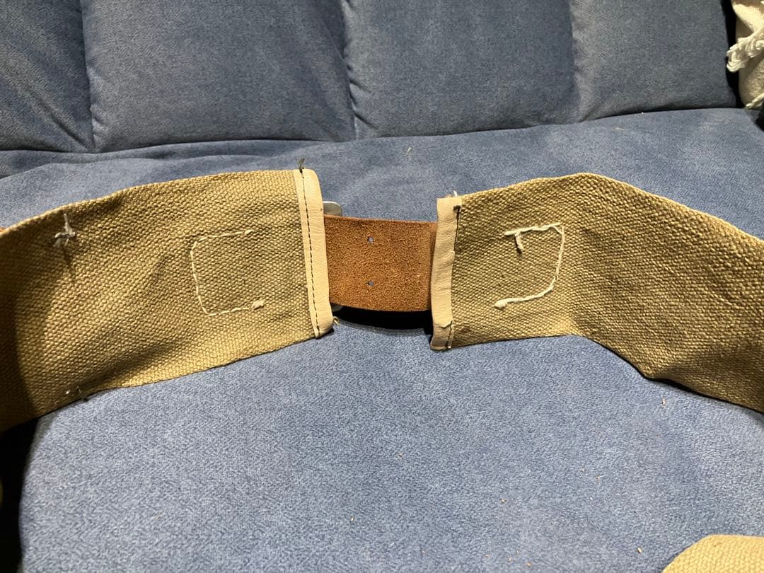 日本軍 三十年式装備対応 幅広帆布帯革 Dカン付き ヴィンテージ