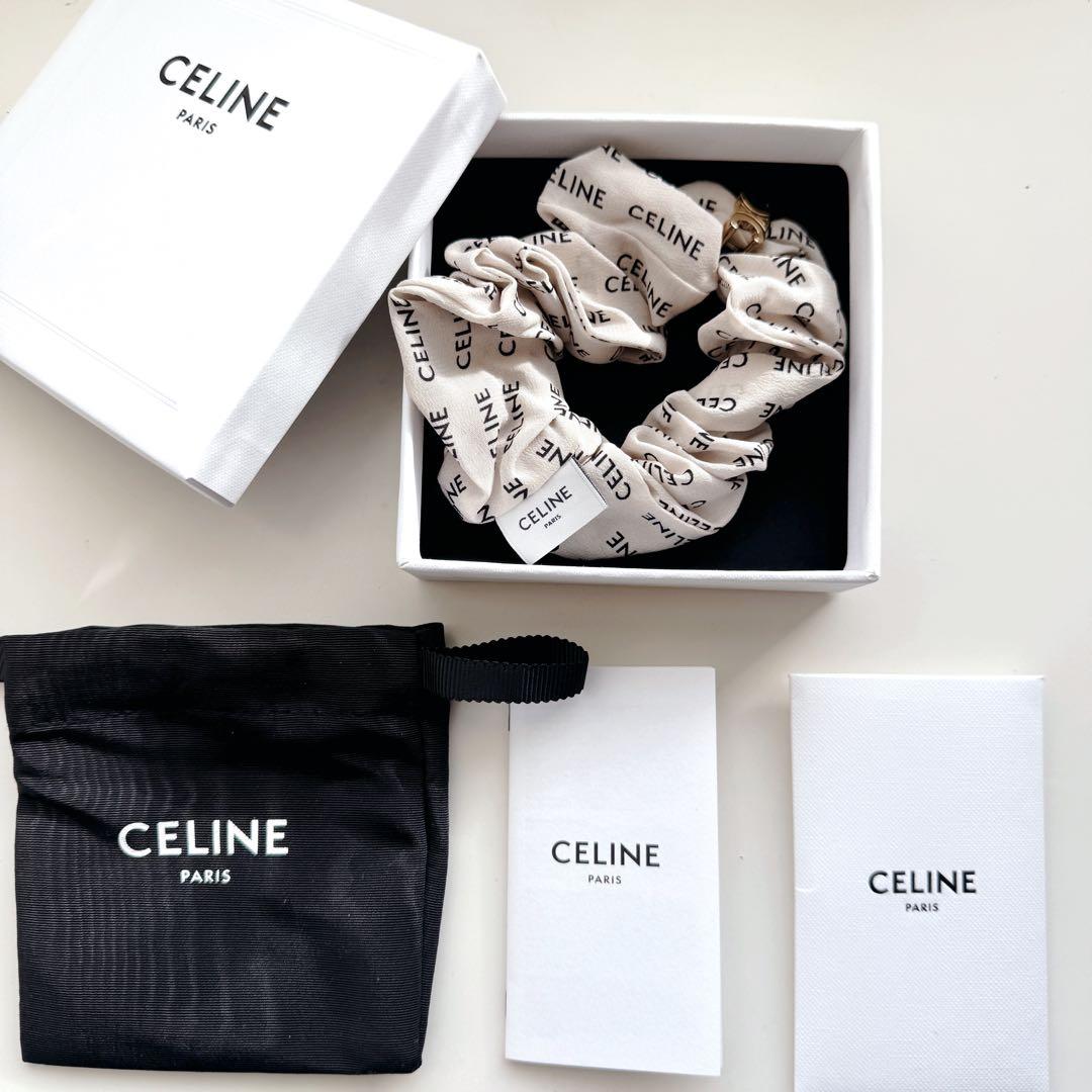 CELINEセリーヌ 正規品 レイユールシュシュホワイト　箱・保存袋（ロゴ布）付