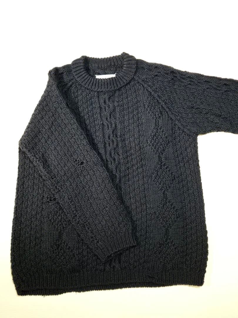 【良品】21AW Martin Margiela ダメージアランニット