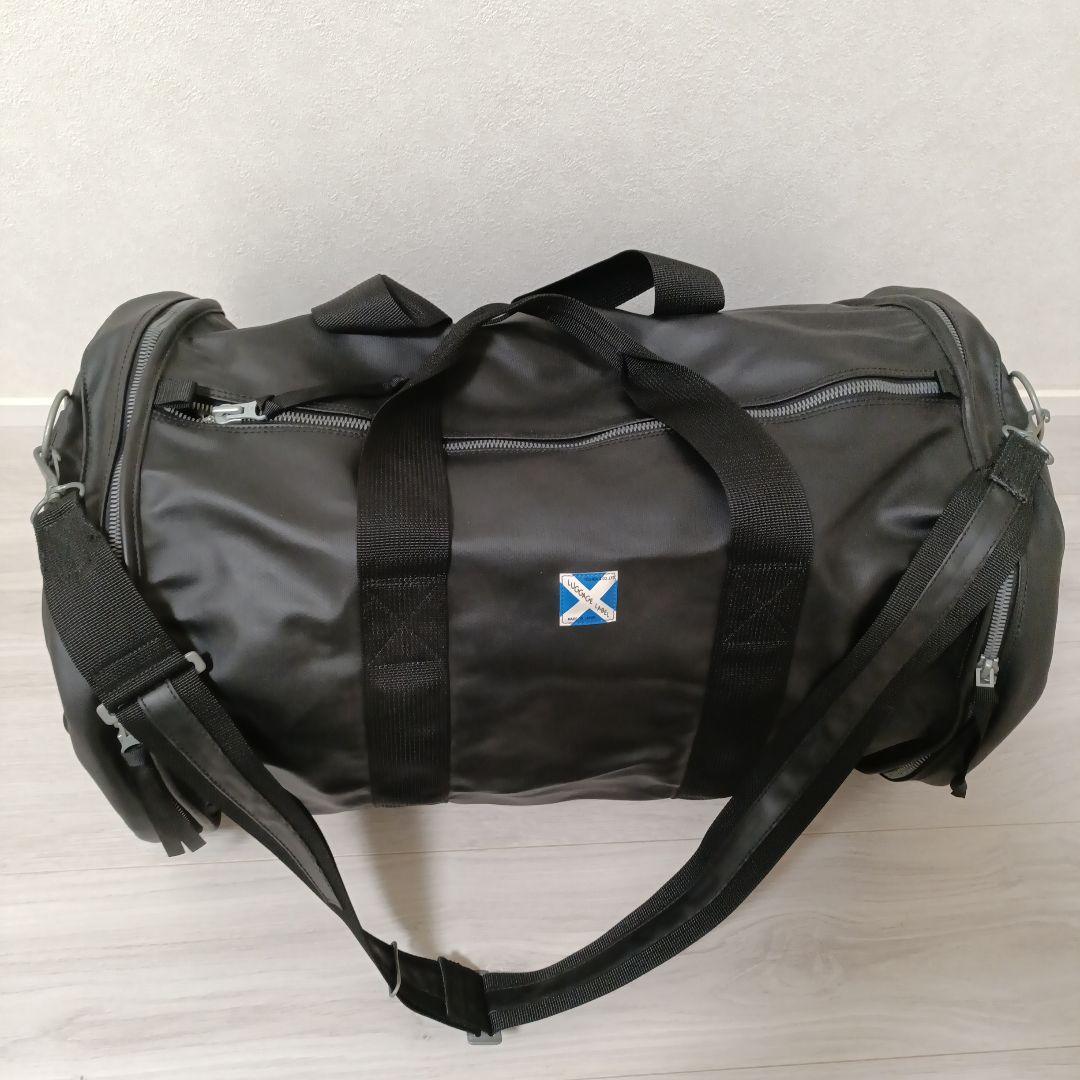 最終　吉田カバン ラゲッジレーベル 青バッテン ニューライナー ドラムバッグ 黒