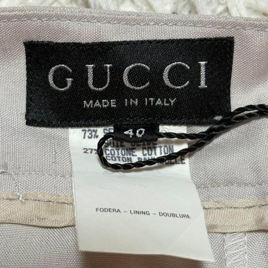 極美品 グッチ スーツ セットアップ パンツ シルク素材