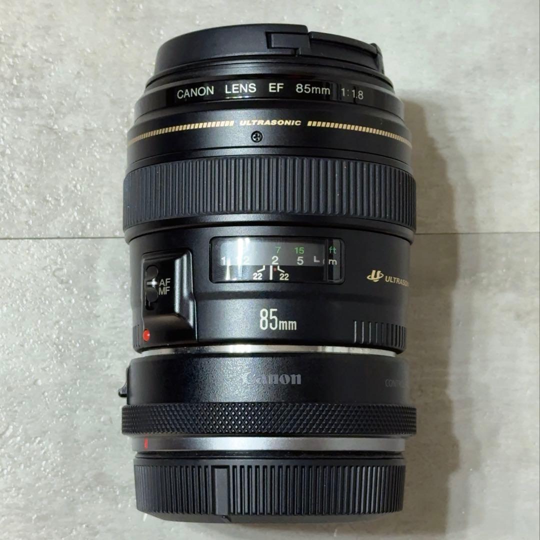【中古】EF 85mm f1.8 Canon レンズ マウントアダプターつき