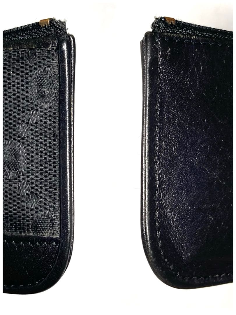 良品　GUCCI グッチ　GGキャンバス レザー　ケース　カードケース