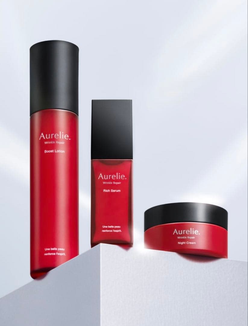 オレリー　プレミアムエイジング5点セット＋マスク+泡立てネット　新品