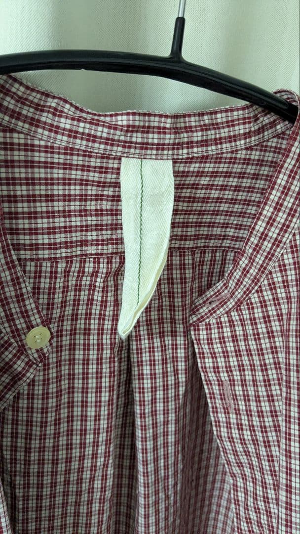 MASNOU DESIGN マスノウ　スタンドカラーシャツ レッド