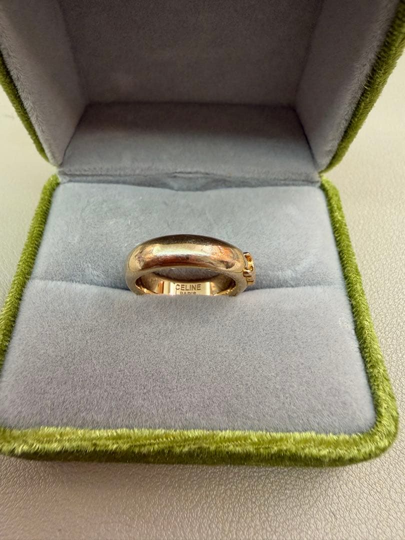 CELINE セリーヌトリオンフ モチーフ ゴールドカラー リング　ロゴ
